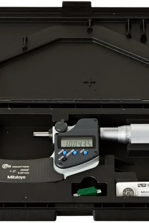 Trending Mitutoyo 293-345-30 Digimatic Micrometer, Range: 1-2/25.4-50.8 mm, IP65