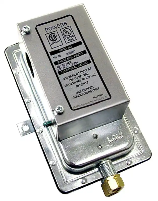 High Quality Siemens 141-0575 Powers 15A SPST Manual Reset Airflow Switch