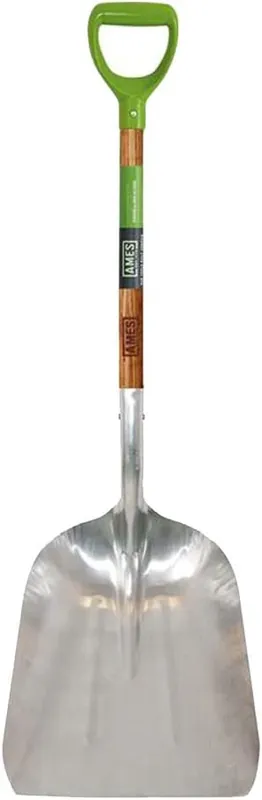 Final Sale Ames 2672300 Aluminum Scoop Ash Handle 10 x 14.5 x 44.5 inches