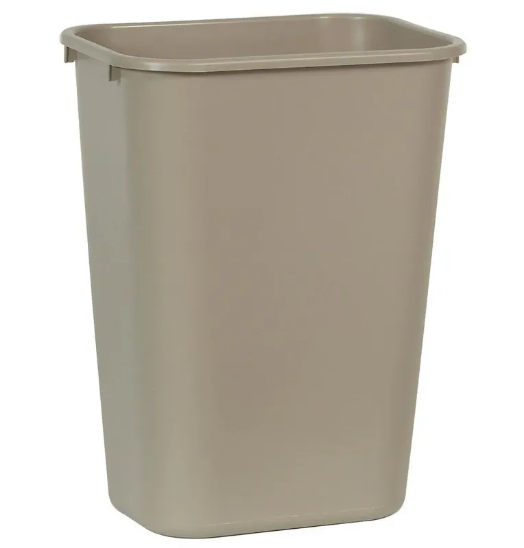 Cheap Rubbermaid FG295700BEIG Waste Basket Large Rectangular Trash Can 10 Gallon Replacement MPN