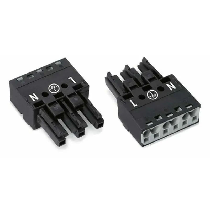 WAGO 770-203 Socket 3-Pole Cod A 4 mm Black Holiday Sale