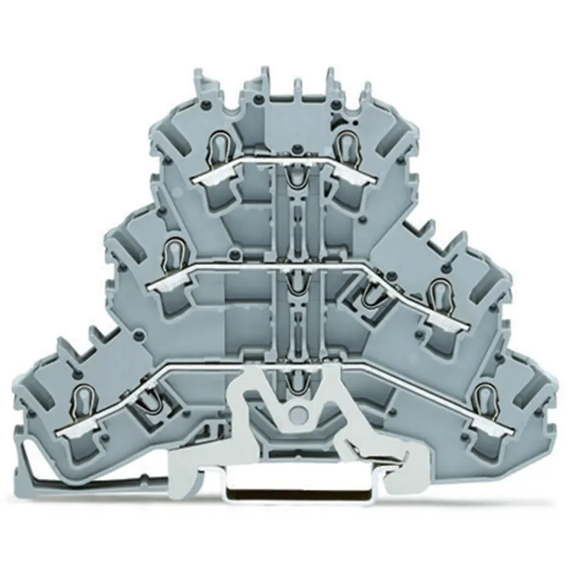 Bargain WAGO 2002-3228 Feed-through Terminal Block + Shield 3-Deck Gray 2.5mm2