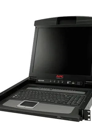 APC AP5808 17 Rack LCD Console with Integrated 8 Port Analog KVM Switch Same Day Shipping