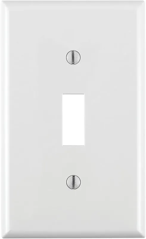 Leviton 80701-W Toggle Device Switch Wallplate, 1 Gang, Standard Size, White Special Offer