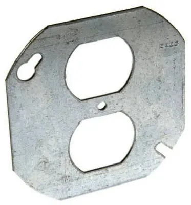 Raco 731 4 Octagon Cover, Flat, Duplex Receptacle Today Only