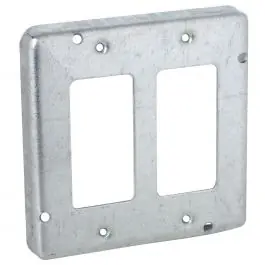RACO 857 Square Exposed Work Cover 4-11/16 2 GFCI Devices Replacement MPN Fast Shipping