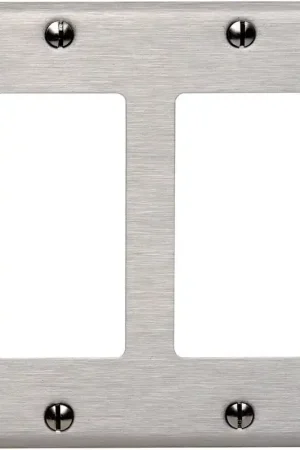 Latest Leviton 84409-40 2-Gang Decora/GFCI Device Decora Wallplate, Device Mount, Stainless Steel