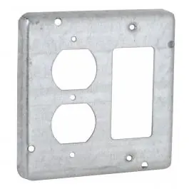 RACO 959 4-11/16 Square Cover, Exposed Work, Duplex/GFCI Last Chance