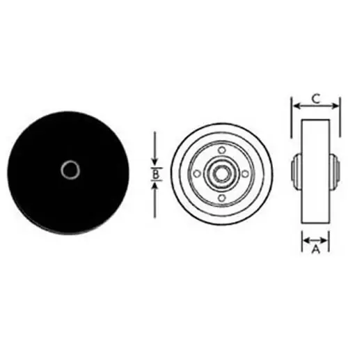 Wheel 4 Diameter 1 1/4 Width Replacement 1201061 for Mavrik 1201061 Markdown