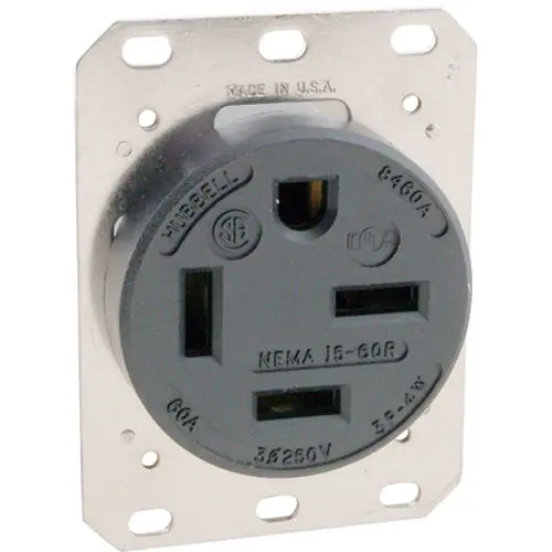 RECEPTACLE SINGLE 250V 60A -8460A for Hubbell HBL-8460A New Arrival