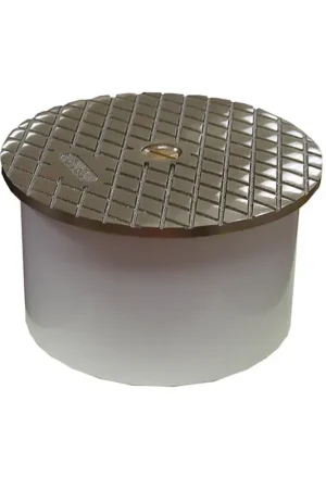 Jones Stephens C60170 4 in. OD Straight PVC Pipe Fitting Clean-Out with Nickel Bronze Cover Price Drop