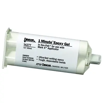 Fan Favorite Devcon 14277 1-Minute Gel Epoxy 50 mL Dev-Pak Replacement MPN