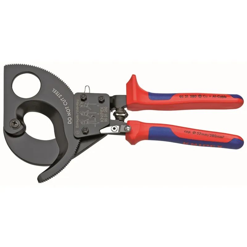 KNIPEX 9531280SBA Ratcheting Cable Cutters, 11 in., Multi-Component Don't Miss Out