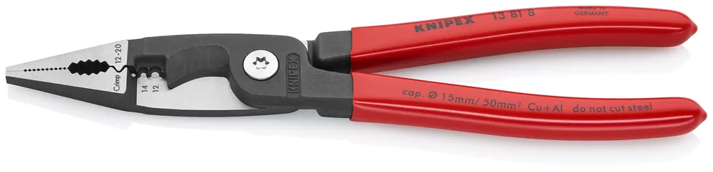 KNIPEX 13818SBA Electrical Installation Pliers AWG 12 Price Cut