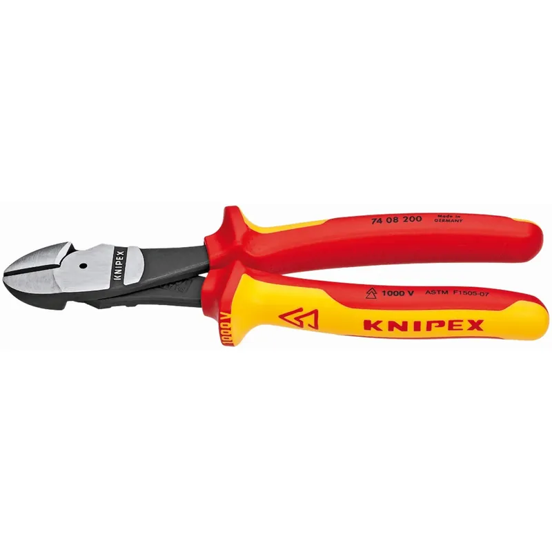 KNIPEX 7408200SBA High Leverage Diagonal Cutters-1000V Insulated, 8 in., Multi-Component Today Only