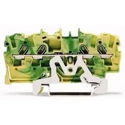 Bargain WAGO 2001-1407 4-conductor Ground Terminal Block Suitable For Ex E II Applications Green-yellow