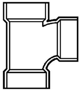 LASCO D401251 PVC-DWV Reducing Sanitary Tee 2x2x1-1/2 Inch Next Day Delivery