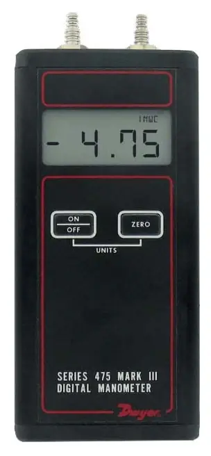 Grab Now Dwyer 475-0-FM Handheld Digital Manometer 0-10 Inch WC Range