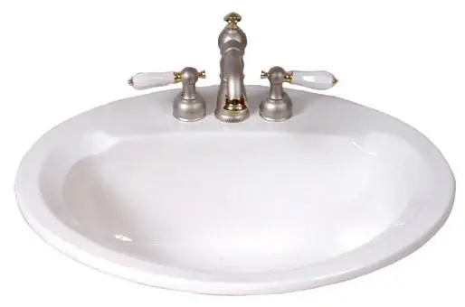 Buy Online Mansfield Plumbing 267-8-WHITE Drop-In Oval Vitreous China Bathroom Sink