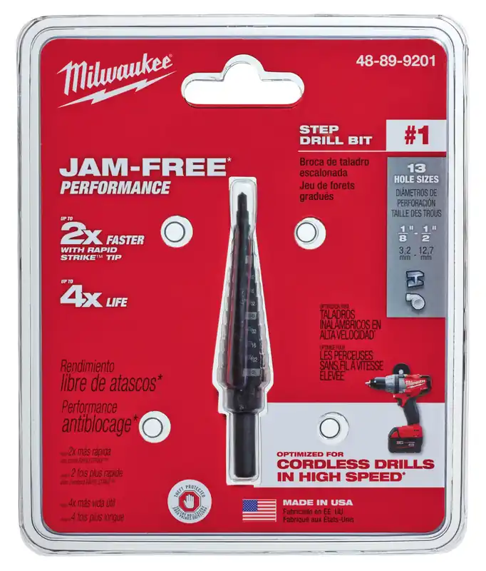 Milwaukee 48-89-9201 Step Drill Bit 1/8 - 1/2 Best Seller