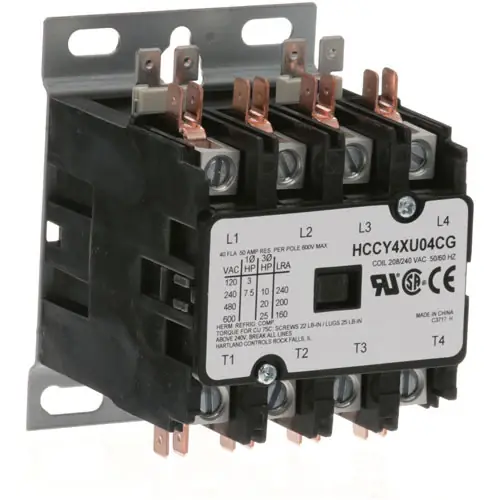 Certified CONTACTOR 4P 40/50A 208/240V for Hatco HAT02.01.018