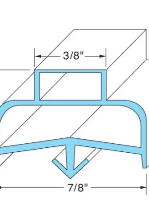 Authentic DOOR GASKET 7-1/8 X 29 for Delfield DEL1701062
