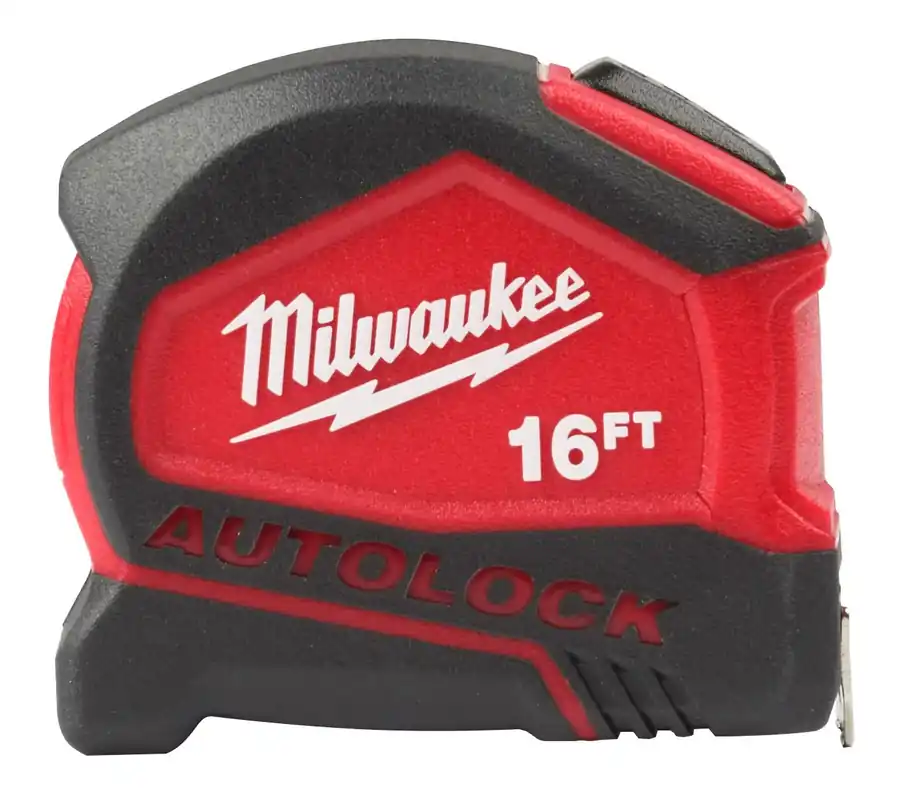 Free Returns Milwaukee 48-22-6816 Compact Auto Lock Tape 16 ft