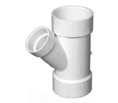 Affordable CHARLOTTE PIPE PVC006011000 2 in. Hub x 2 in. Hub x 1-1/2 in. Hub PVC DWV 45-Degree Reducing Wye