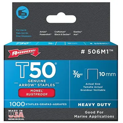 Markdown True Value 506M1 Arrow Monel Staples, T50, 3/8-In., 1,000-Pk.