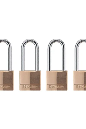 Premium True Value 140QLH 4Pk 1-9/16 Brass Padlock