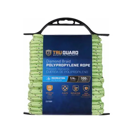 True Value 643521 TG 1/4X100LIME REF ROPE Low Price