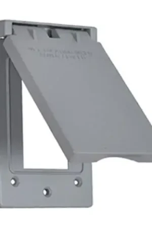 Deal TRUE VALUE 1C-GV Master Electrician Gray Weatherproof Vertical GFI Receptacle Flip Cover