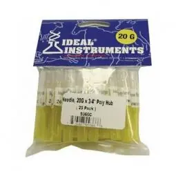 Clearance TRUE VALUE 9366 Livestock Injection Needles Disposable 3/4-In Poly Hub 20-Ga 25-Pk