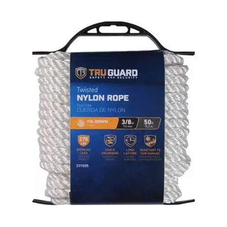 True Value 642261 TG 3/8X50 WHT NYL ROPE In Demand
