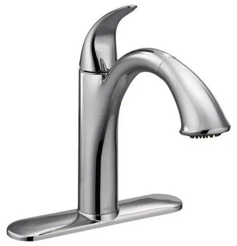 Final Sale Moen 7545C Camerist Chrome One-Handle Pullout Kitchen Faucet