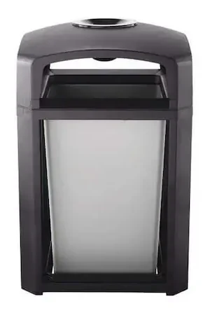 Limited Offer Rubbermaid Commercial FG397001SBLE 35 Gal Plastic Square Trash Can, Brown