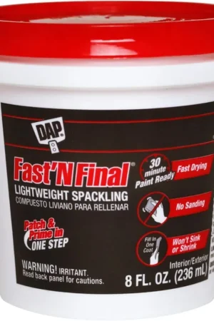 Grab Now DAP 12140 DAP 12140 Fast N Final Interior Exterior Spackle Power 8 Fl Oz Pack of 1