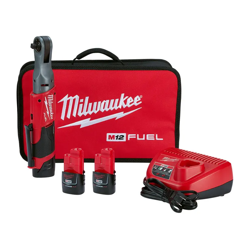 Fast Shipping Milwaukee 2557-22 M12 Ratchet Kit 3/8 in Drive