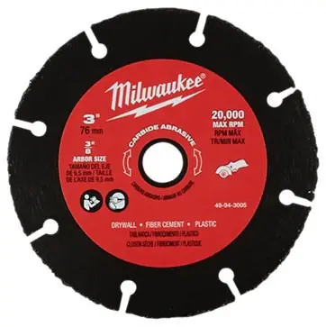 Affordable Milwaukee 49-94-3005 3 In. Carbide Abrasive Blade