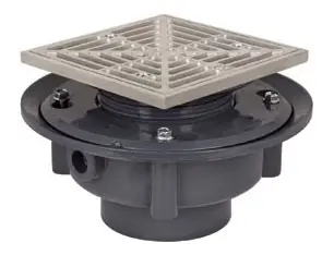 Best Price Sioux Chief 863-435SQ 3 Hub Schedule 40 PVC Cast 304 Stainless Steel Strainer Square Shower Pan Drain