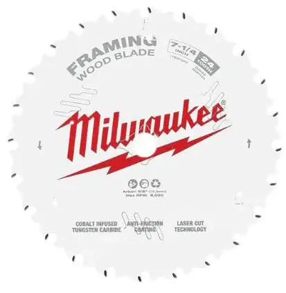 Today Only Milwaukee 48-40-0720 7-1/4 Framing Circular Saw Blade