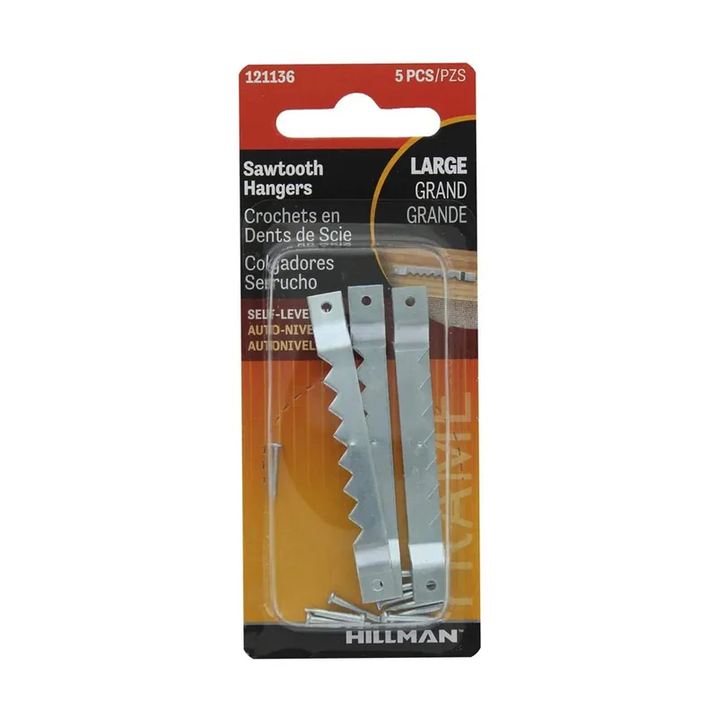 True Value 121136 5-Pack Large SawTooth Hangers Brand New