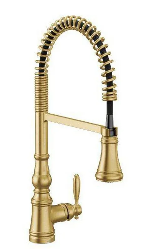 Low Price Moen S73104BG Weymouth Single Handle Pull Down Kitchen Faucet