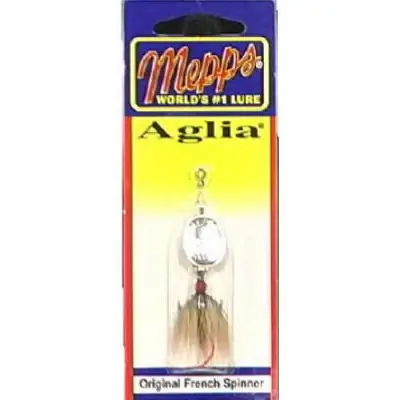 TRUE VALUE 0135-0180 Mepps Spinner, Aglia, Silver/Brown Fly With Treble Hook While Supplies Last