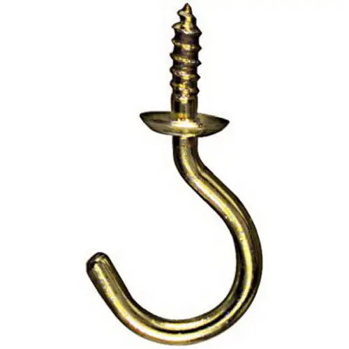 TRUE VALUE N119-644 5Pk 3/4 Brass Cup Hook Budget