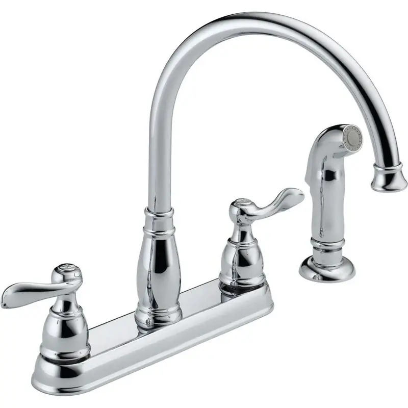 Shop Now True Value 21996-LF Delta Windemere Chrome 2-Handle Kitchen Faucet