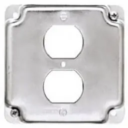Price Drop TRUE VALUE 902C 4 x 1/2-Inch Flat Corner Exposed Square Duplex Receptacle