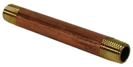 Jones Stephens N23007 1/2X4-1/2 Red Brass Pipe Nipple Fast Shipping
