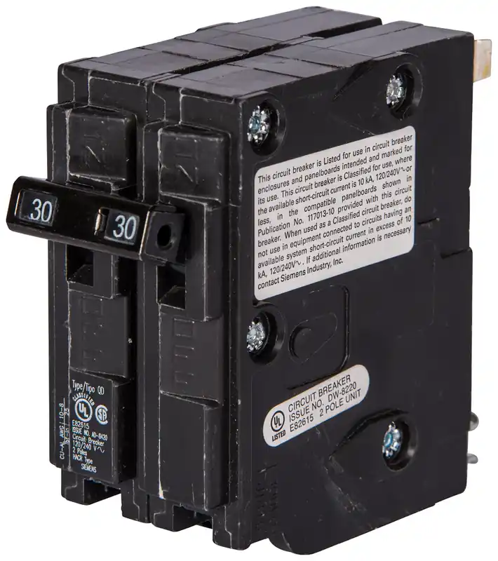 Secure Checkout Siemens D220 2-Pole 20 Amp 3/4 Inch 10 K Circuit Breaker