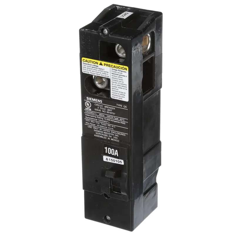Hot Deal Siemens QS2100 2-Pole 100 Amp 120/240 VAC 10 kA Circuit Breaker